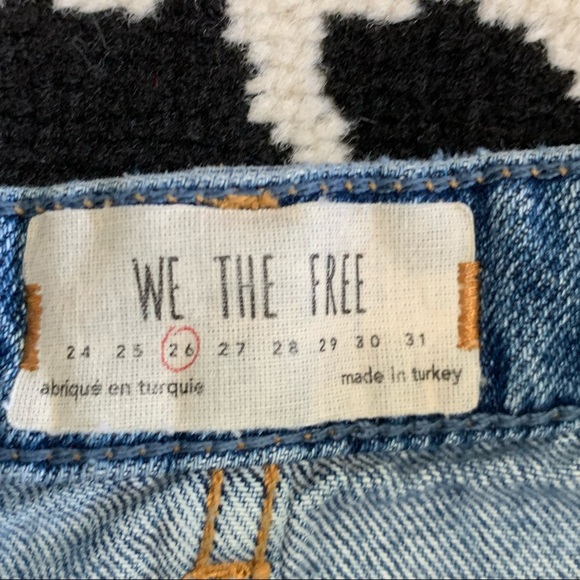 Free People We The Free Harvey Distressed Denim Mini Skirt Exposed Button Fly 26 - Picture 9 of 13